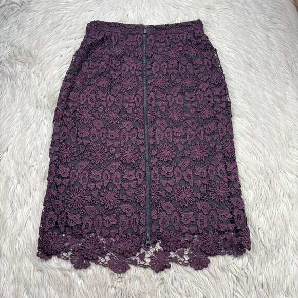 Halogen Crochet Layered Midi Pencil Skirt - Picture 4 of 5